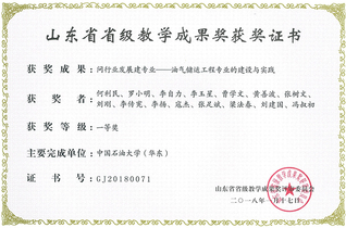 山东省教学成果一等奖